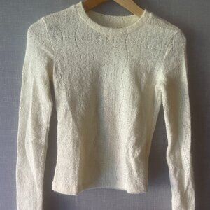 Beautiful Pointelle  Long Sleeve Sweater